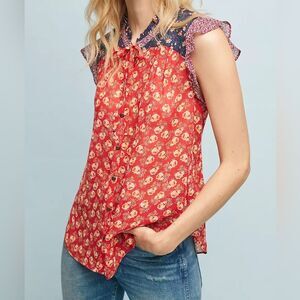 Anthropologie Meadow Rue Prairie Blouse Women’s size 2